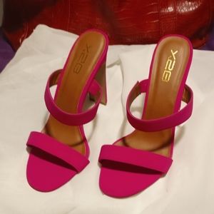 X2B Fushia Color slip on sandles